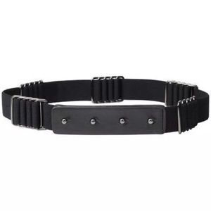 BCBG WAIST BELT BUCKLE VEGAN LEATHER FRONT ELASTIC